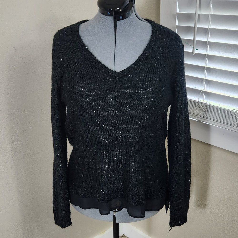 Liz Clairborne Career Sweater Size XL Glitter/Metallic
